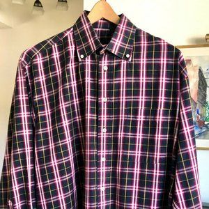 Burberry London mens plaid shirt (large)